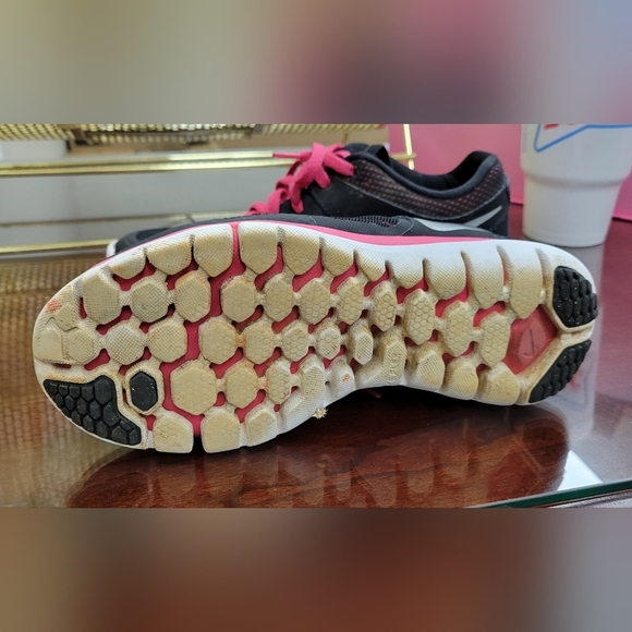 NIKE Flex 2014 Run Black & Pink 6.5 Shoes Sports - Picture 4 of 11